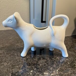 White Ceramic Cow Creamer Dispenser